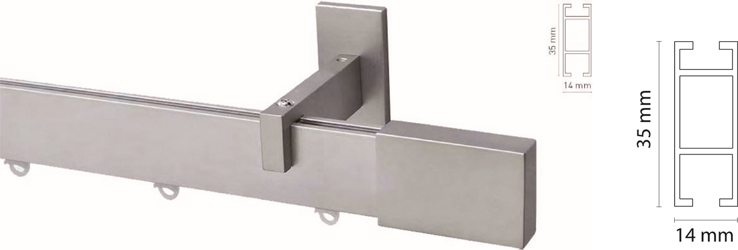 PIATTO Ø 35mm , bastone per tenda , sistema a onda moderno