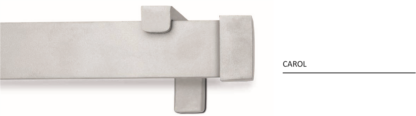 PIATTO STELY 35X15mm e da 50X15mm,bastone per tenda ,moderno, sistema onda