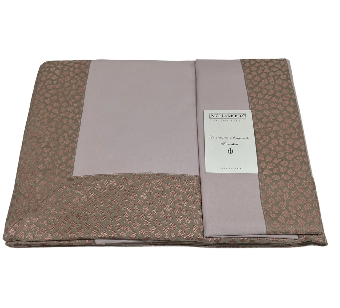 completo lenzuola, animalier, colore malva, puro cotone, matrimoniale