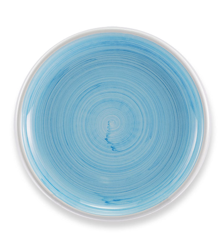 piatto piano, ceramica siciliana, artigianale , colore turchese