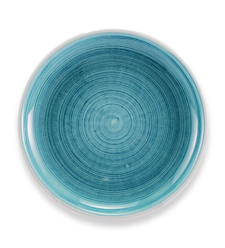 piatto frutta , ceramica siciliana, artigianale , colore blu mare