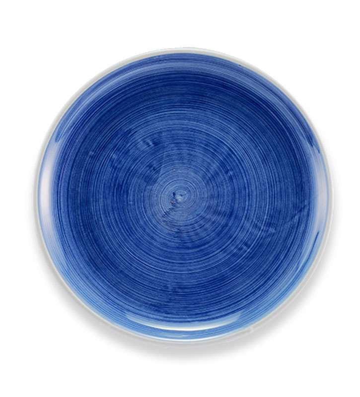 piatto frutta , ceramica siciliana, artigianale , colore blu antico