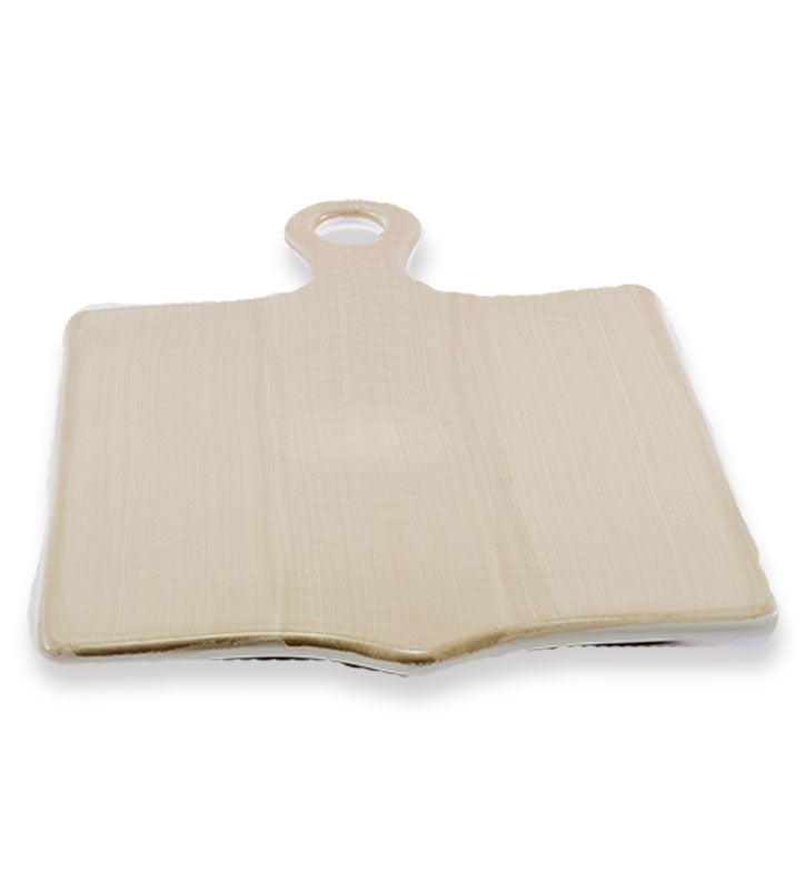 tagliere rettangolare ceramica siciliana, artigianale, colore beige