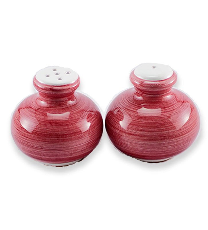sale e pepe ,ceramica siciliana, artigianale, colore bordeaux