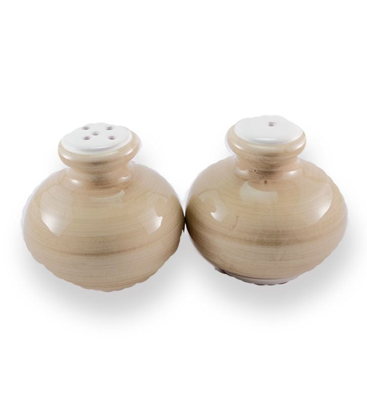 sale e pepe ,ceramica siciliana, artigianale, colore beige