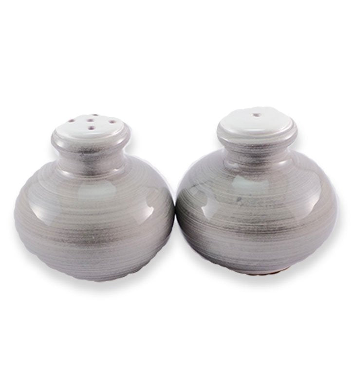 sale e pepe ,ceramica siciliana, artigianale, colore grigio