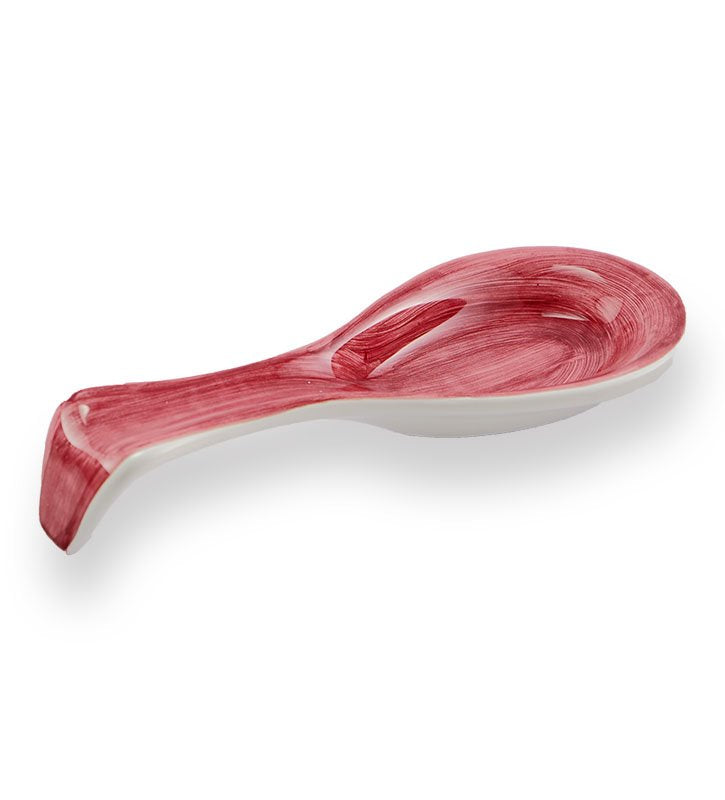 poggia mestolo piccolo ,ceramica siciliana, artigianale , colore bordeaux