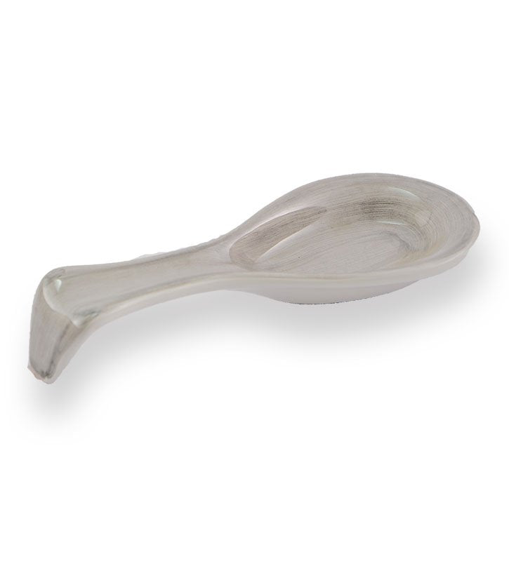 Poggia mestolo, ceramica siciliana artigianale, grigio