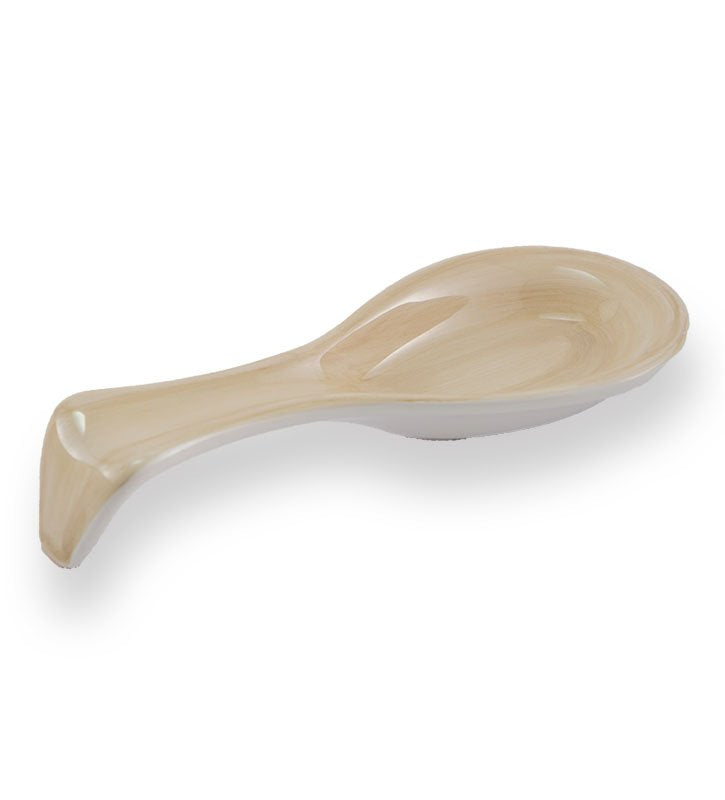 Poggia mestolo, ceramica siciliana artigianale, beige