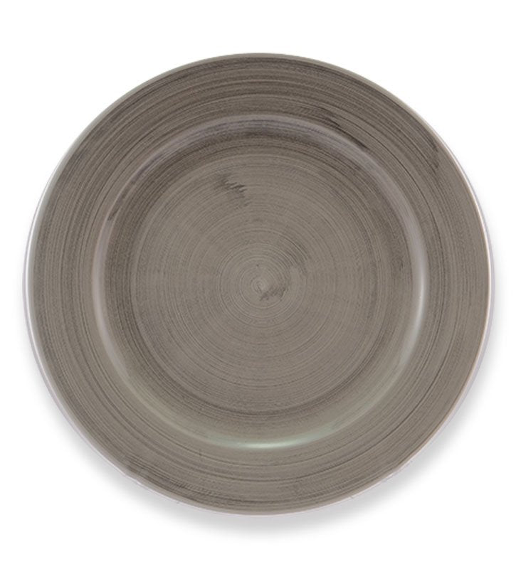 piatto pizza, ceramica siciliana, artigianale , colore grigio
