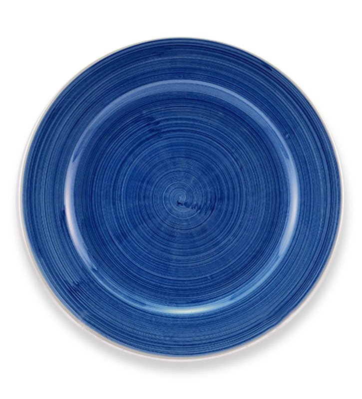 piatto pizza, ceramica siciliana, artigianale , colore blu antico
