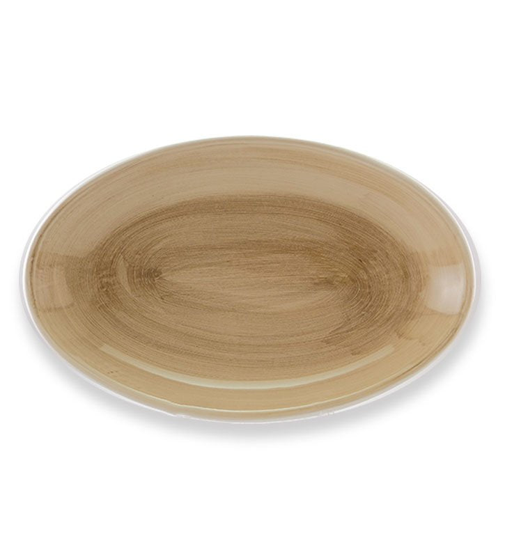 vassoio ovale, ceramica siciliana, artigianale, colore beige