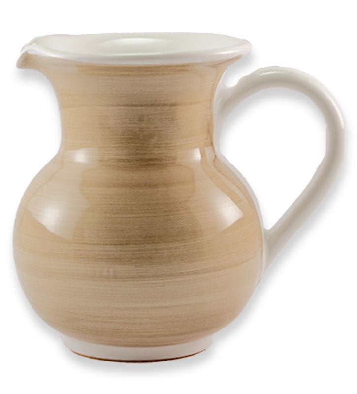 boccale, ceramica siciliana, artigianale, colore beige