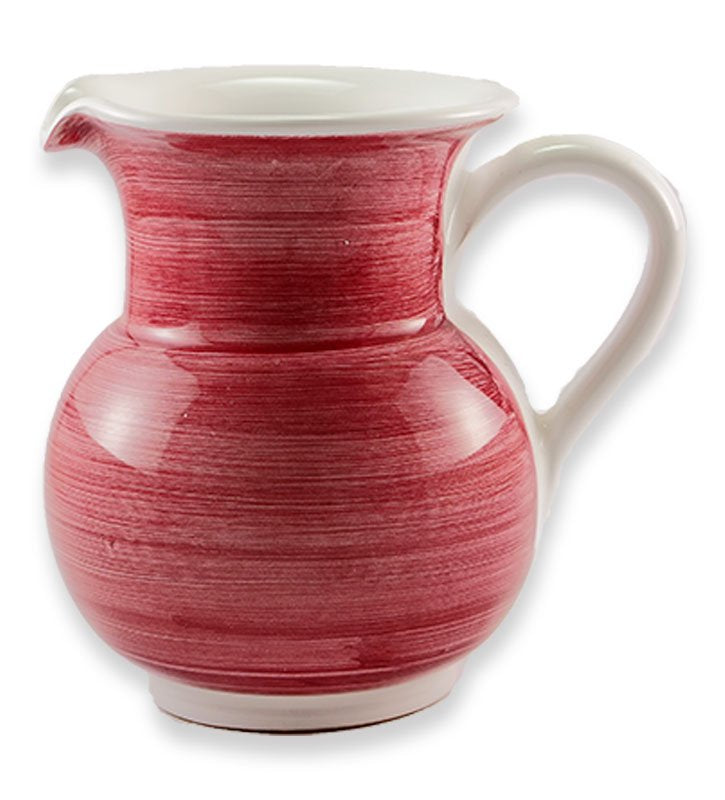 boccale, ceramica siciliana, artigianale, colore bordeaux