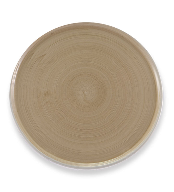piatto piano, ceramica siciliana, artigianale, colore beige