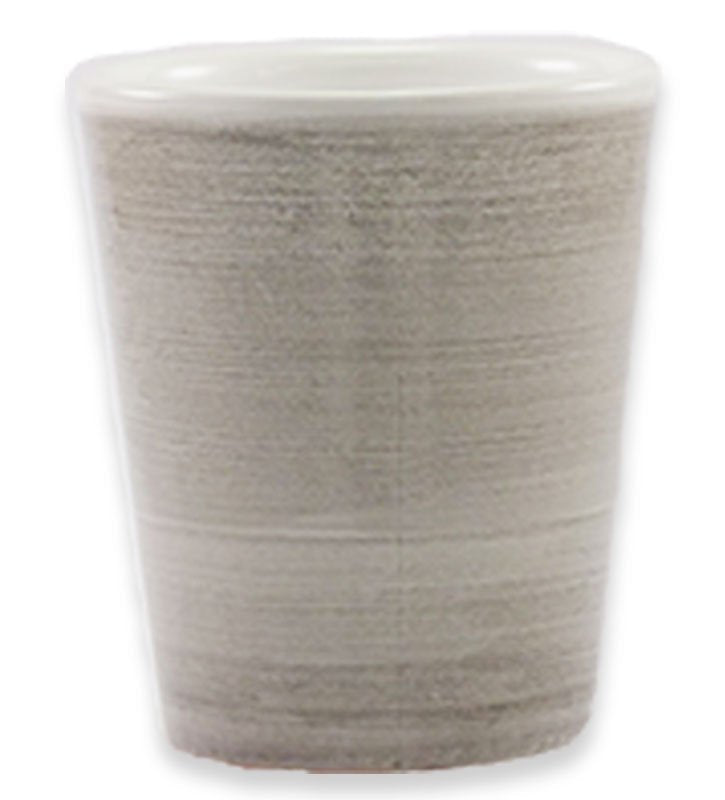 Bicchiere Conico, ceramica siciliana, artigianale , colore grigio