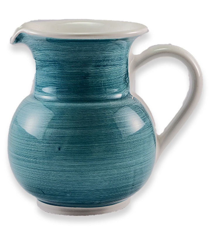 boccale, ceramica siciliana, artigianale , colore blu mare