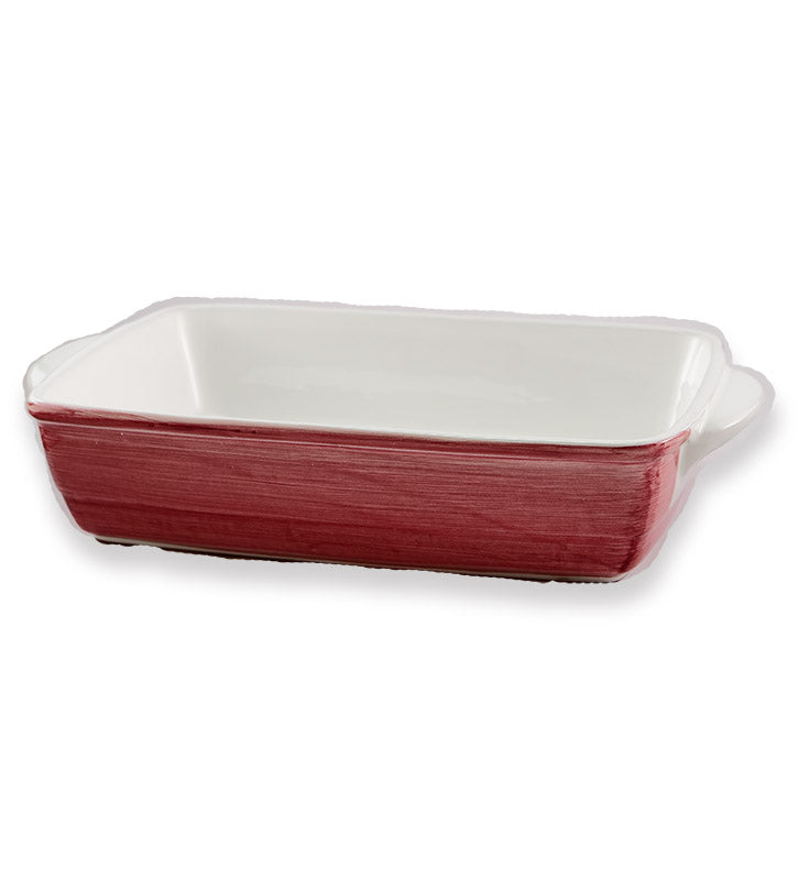 Pirofila da forno, ceramica siciliana, artigianale , colore bordeaux