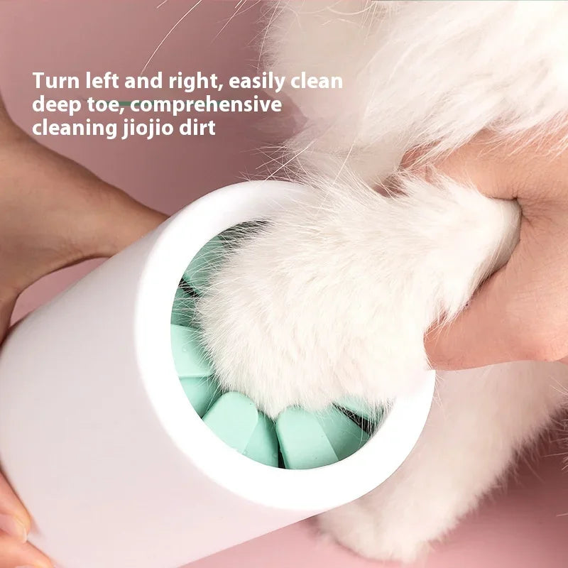 Tazza per lavatrice per piedi per animali domestici Tazza per piedi morbida in silicone Secchio per la pulizia dei piedi per gatti Tazza per la pulizia delle zampe del cane Detergente per lavaggio rapido dei piedi manuale Piscina per cani