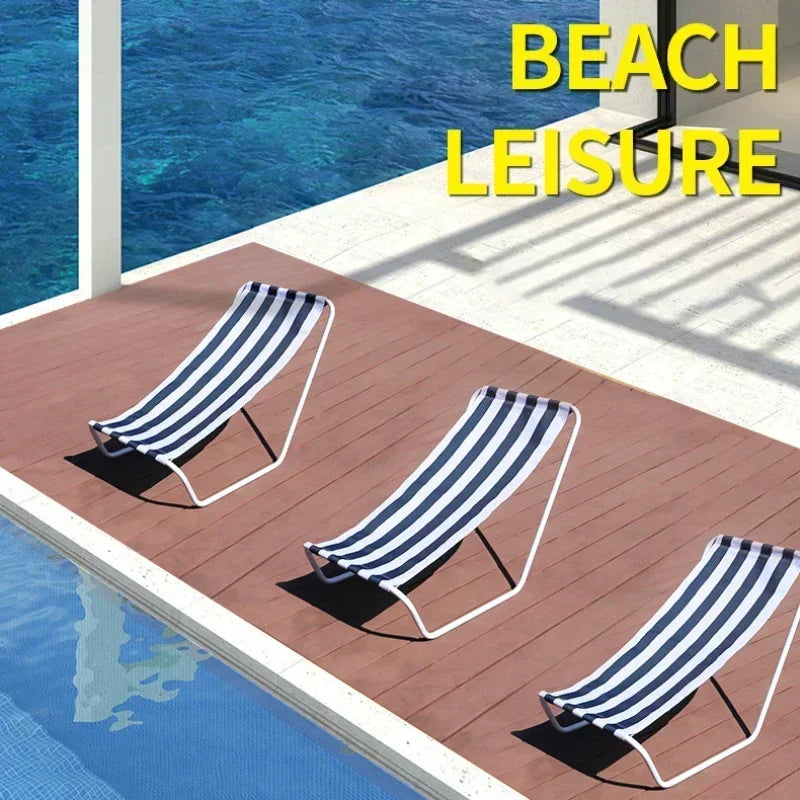 Sedia pieghevole portatile Sedile da spiaggia per esterni Picnic Pesca Prendisole Lettino da campeggio Viaggi Ufficio Tempo libero Pausa pranzo Reclinabile