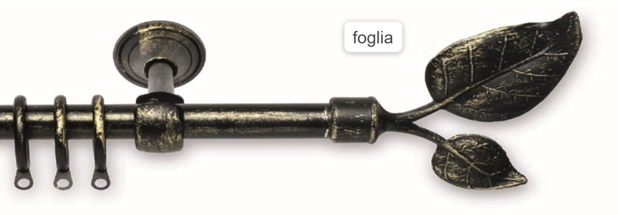bastone ferro battuto finale foglia, ,classico e moderno