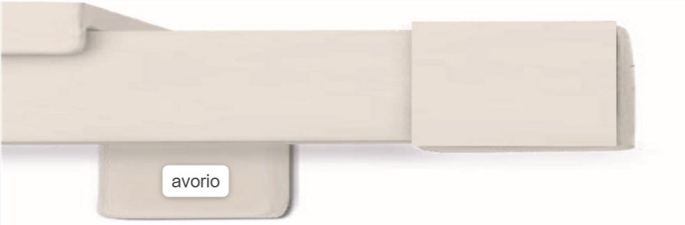 PIATTO STELY 35X15mm e da 50X15mm,bastone per tenda, moderno ,sistema a onda