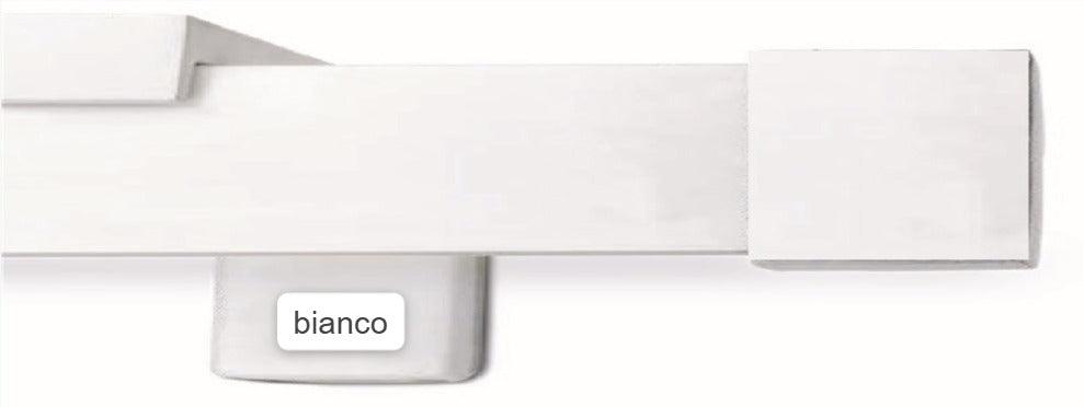 PIATTO STELY 35X15mm e da 50X15mm,bastone per tenda, moderno ,sistema a onda