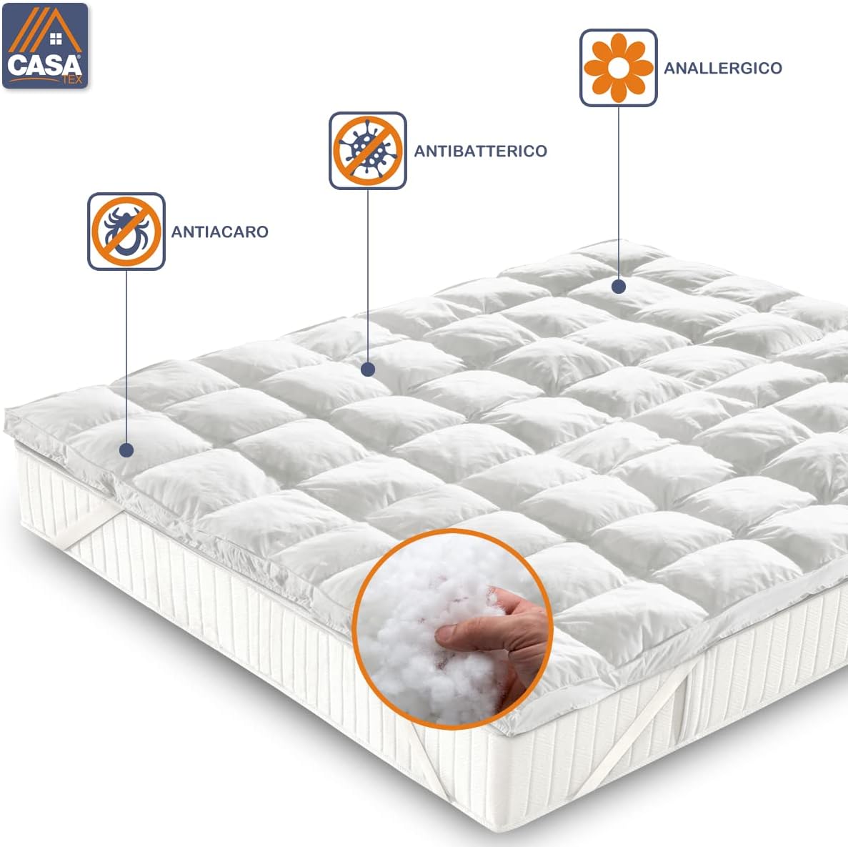 Topper Trapuntato Microsfere