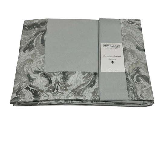 completo lenzuola, grigio, puro cotone, matrimoniale