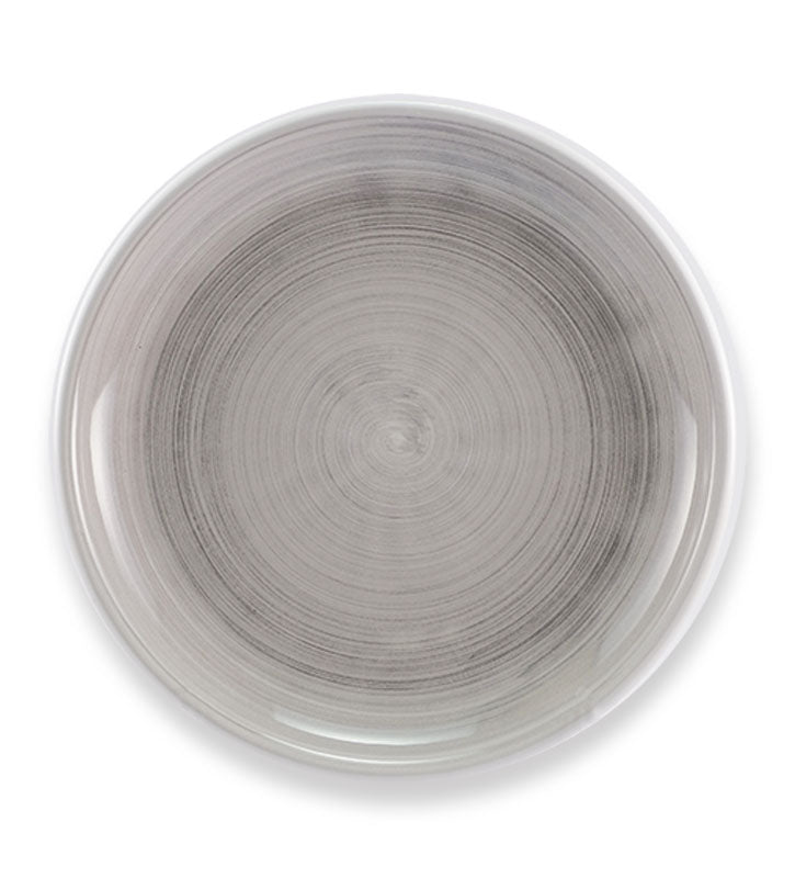 piatto piano,  ceramica siciliana, artigianale , colore grigio