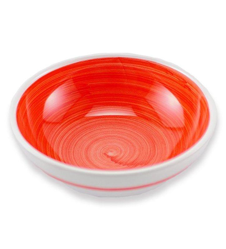 ciotola , ceramica siciliana, artigianale , colore rosso corallo
