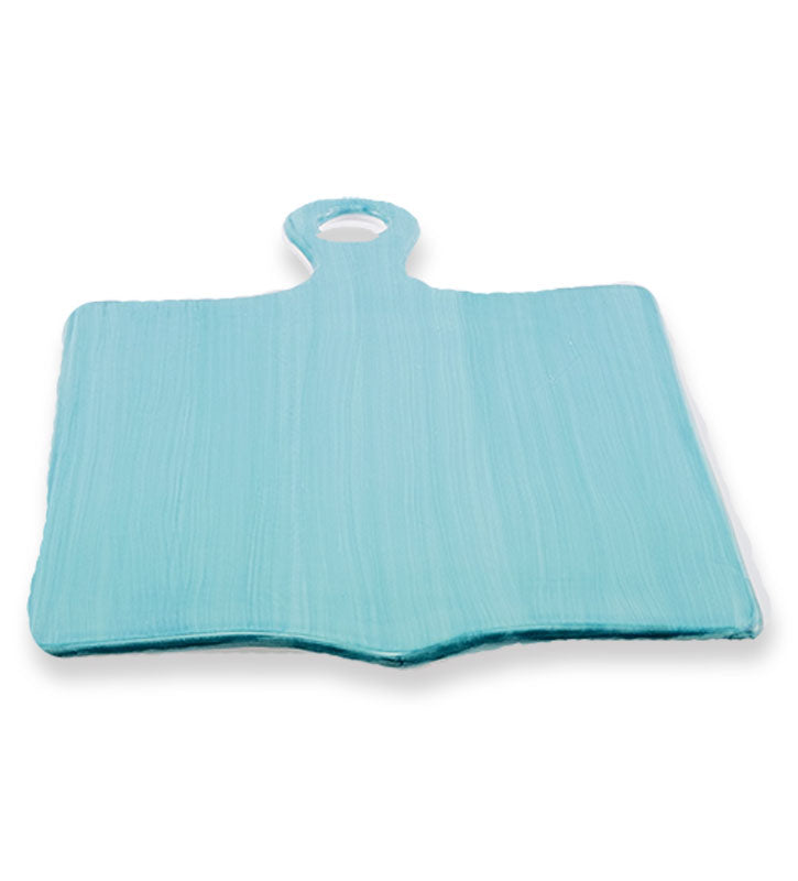 tagliere rettangolare  , ceramica siciliana, artigianale , colore blu mare