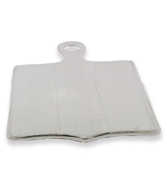 tagliere rettangolare, ceramica  siciliana, artigianale, colore grigio