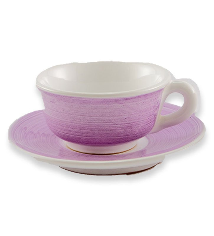 Tazza Thè + Piattino, ceramica siciliana, artigianale , colore illa