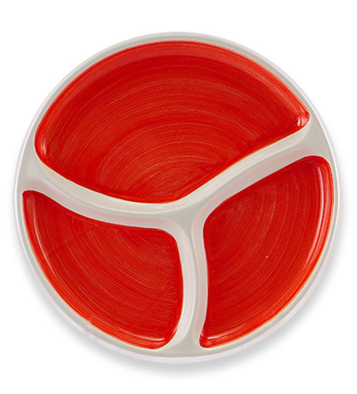 PRODOTTI CERAMICA DI  COLORE ROSSO  CORALLO PENNELLATO