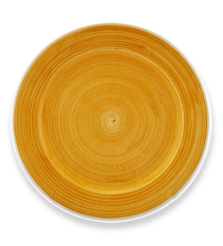 piatto pizza , ceramica  siciliana, artigianale, colore giallo ambra