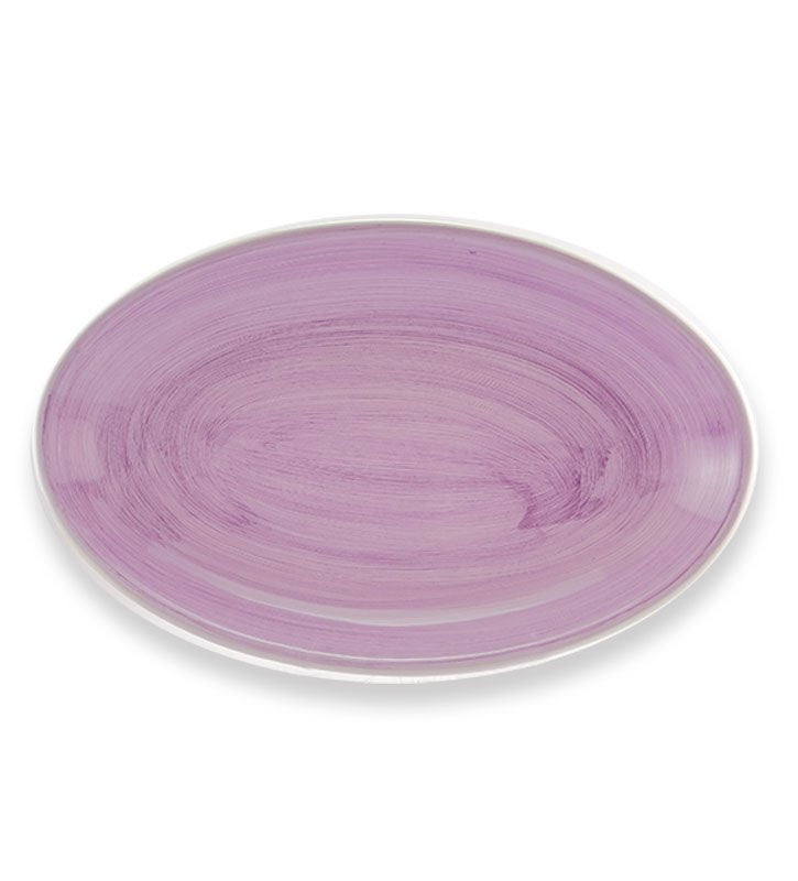 vassoio ovale  , ceramica siciliana, artigianale , colore lilla