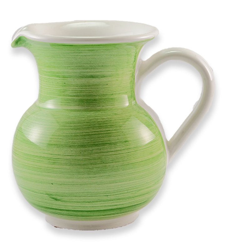 boccale ,  ceramica siciliana, artigianale , colore verde mela