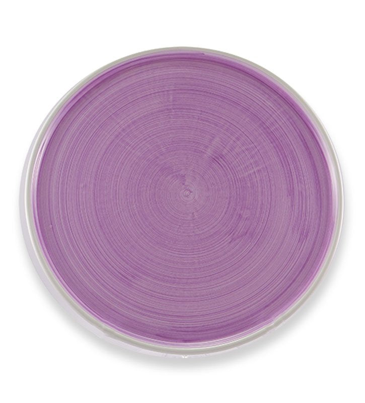 piatto fondo ,ceramica  siciliana, artigianale, colore lilla