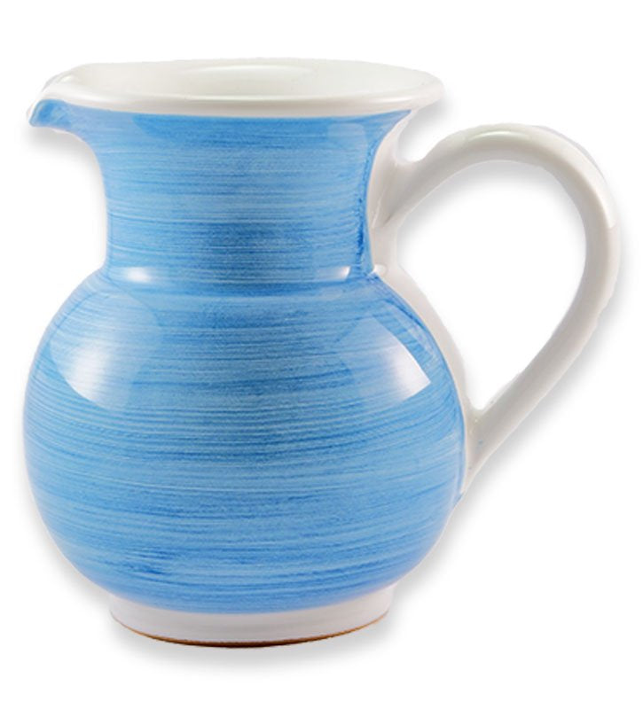 boccale ,ceramica  siciliana, artigianale, colore azzurro