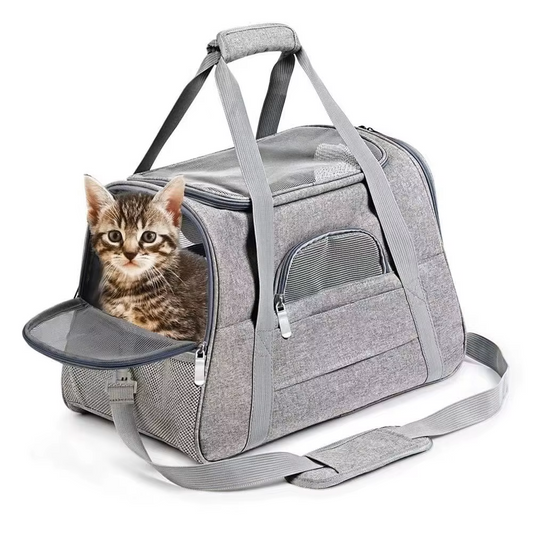 Trasportino cane, trasportino gatti, grigio, comodo 