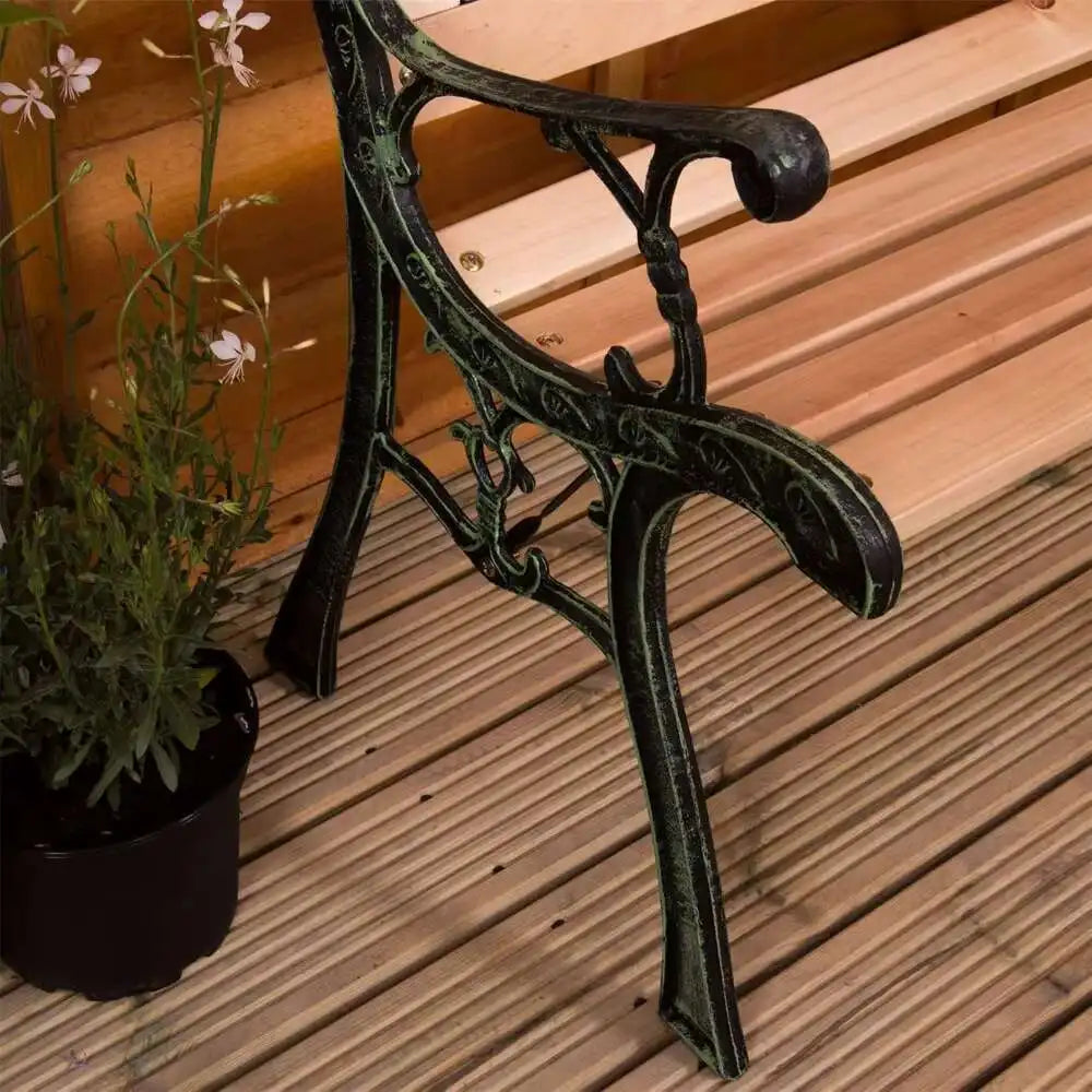 Garden Vida Panchina da Giardino, mobili da giardino dal design in stile rosa, posti a sedere Doghe in Legno Gambe