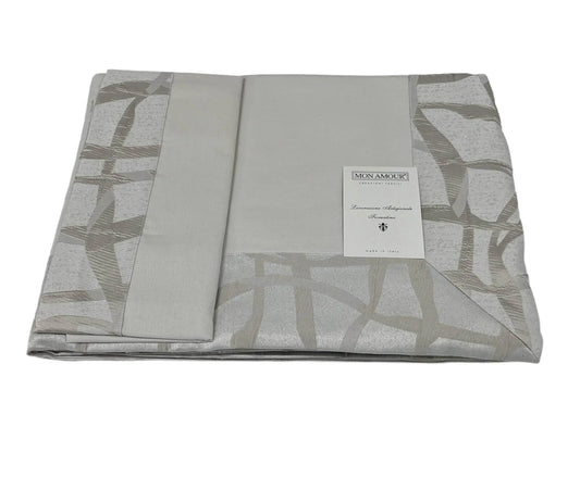 completo lenzuola  colore beige , elegante e confortevole, in puro cotone