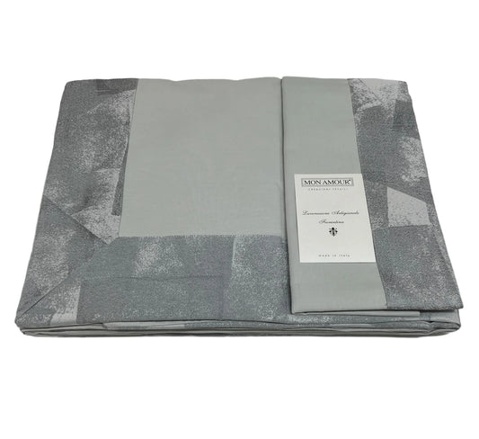 completo lenzuola, puro cotone, matrimoniale , colore grigio